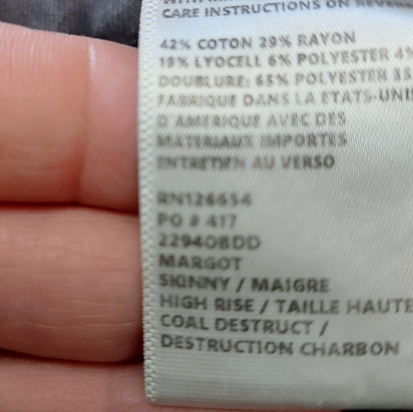 L'Agence Margot High-rise Skinny Ankle Jeans With Holes In Coal Destruct - Picture 10 of 10